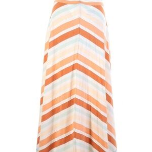Patagonia Chevron Maxi Skirt in Orange and White